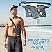 Aquamare Waterproof Pouch Dry Bag with Waist Strap (3 Pack - Black, Blue, Transparent)