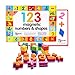 Pixel Premium 123 Magnets - Math Skills Set for Kids Gift Set - 40 Magnetic Numbers, 80 Shapes and 20 Math Problems for Fridge, Dry Erase Magnetic Board and Free e-Book with 40+ Learning & Math Games