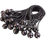 Cartman Ball Bungee, 6-Inch x 30pk Canopy Ties, Black