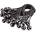 CARTMAN Ball Bungee Cords, 30pk 11 Inch Canopy Ties, Black