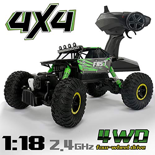 RC Car for Boy Toy, Nqd 1: 18 Dual Motors Remote Control Truck, 2.4Ghz 4WD Off Road Remote Control Car with Two Rechargeable Batteries, Buggy Hobby Toy Chritmas Gifts for Kids & Adults
