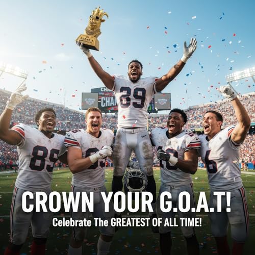 Goat Trophy Winner Award - Handmade 6 Inch Funny Greatest of All Time Trophy for Fantasy Football Champion, Office MVP, Employee Recognition, Boss & Coworker,Winner & Gag Gifts for Men, Friends