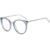 Firmoo Blue Light Blocking Glasses, Anti Digital Eyestrain Computer Glasses Scratch Round Lightweight Eyewear Frames