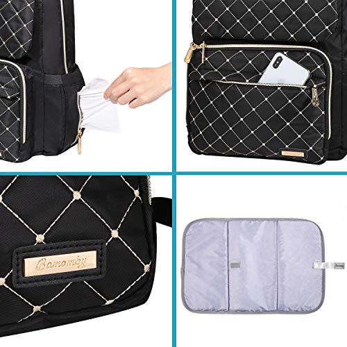2 Backpack+Multi+Function+Waterproof+Insulated+Girls+Black
