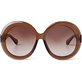 ADE WU Oversized Round Sunglasses for Women Vintage 60s 70s Big Frame UV 400 Protection Sun Glasses XL
