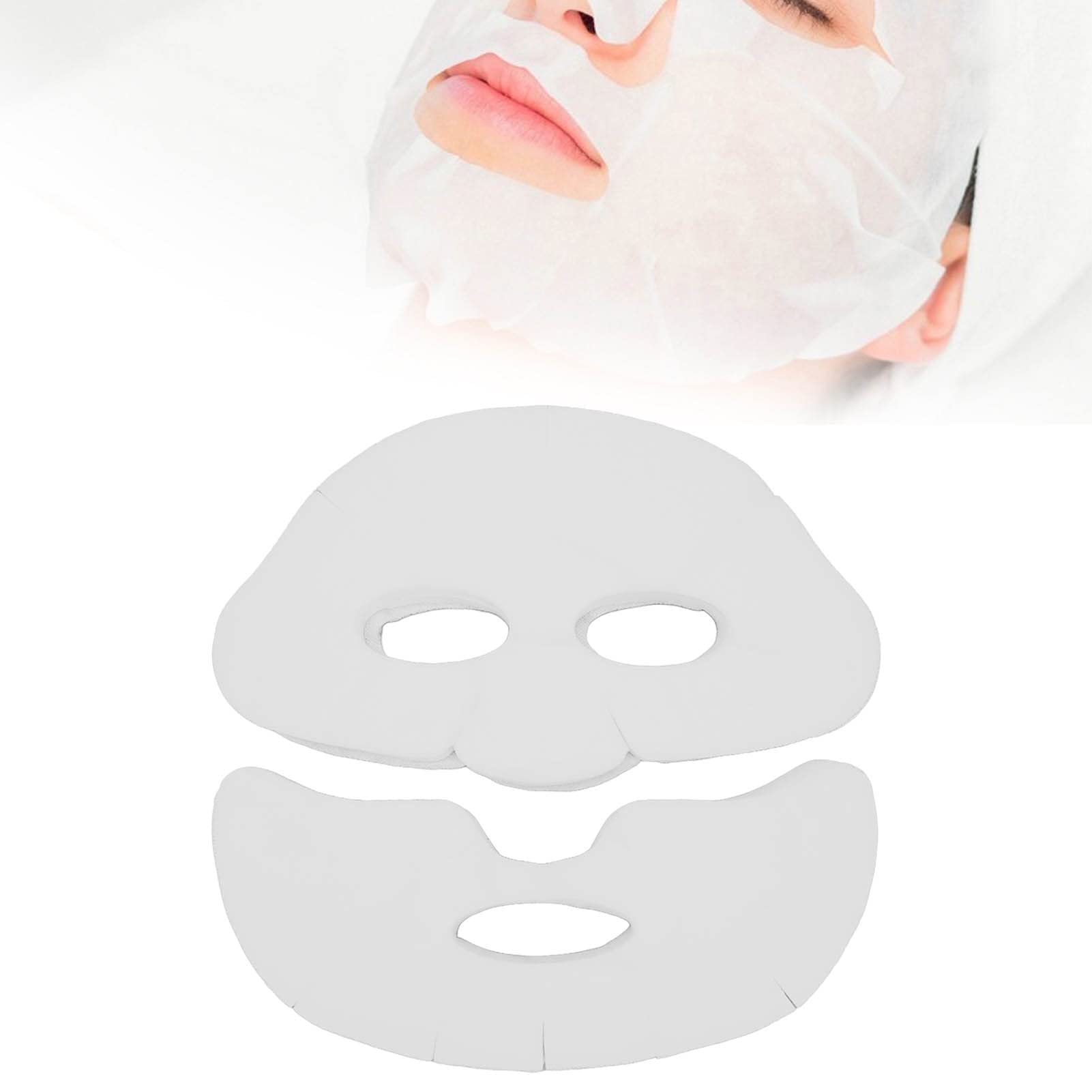 Silk Facial Mask Paper 50 X Upper Sheet and 50 X Lower Sheet Skin Friendly, Water Retention, DIY Facial Mask Preservative Film, Moisturizing Suitable for Sensitive Skin, Perfect for Skin Care