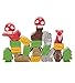 Magic Cabin Stackable Woodland Lacing Blocks Set