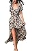 ARANEE Womens Summer Contrast Sleeveless Tank Top Floral Print Maxi Dress