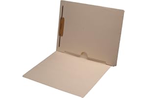 ECOM FOLDERS 11 pt Manila Folders, Full Cut End Tab, Letter Size, Full Open Bottom Back Pocket, Fastener Pos #1 (Box of 50)