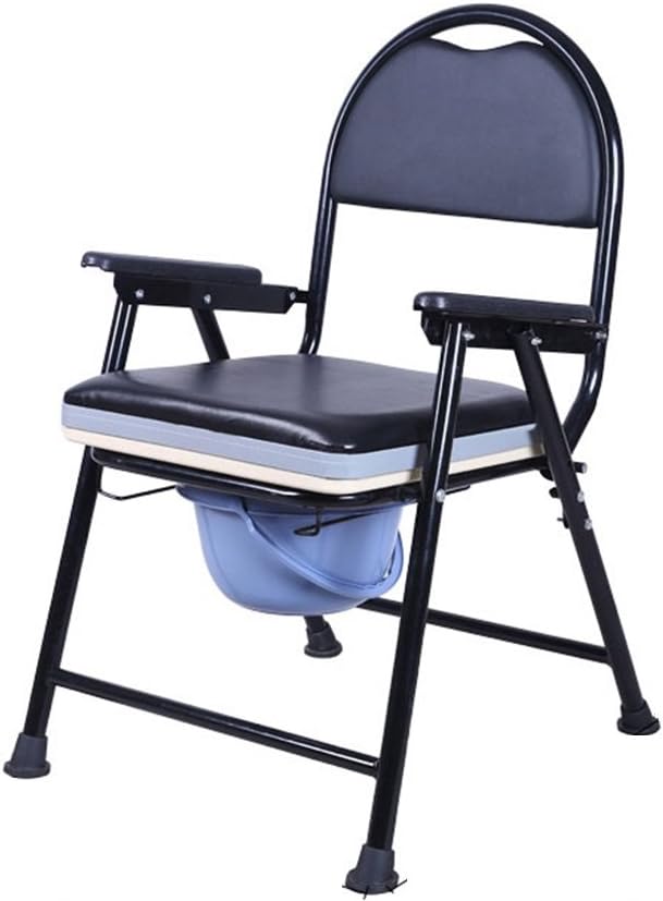 FJXLZ® Commode chair, Collapsible Bathroom Old man Pregnant women Bath chair Commode chair Detachable, lightweight