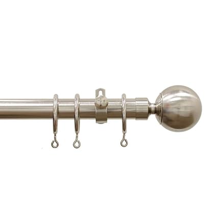 Magna Fixed Length Complete Metal Curtain Pole Set 7ft 10in 240cm
