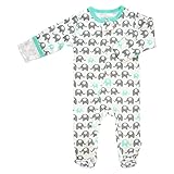 Babysoy Organic Animal Pattern Zipper Footie