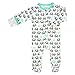 Babysoy Organic Animal Pattern Zipper Footie