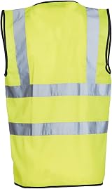 Blackrock Hi-Vis Safety Vest Yellow 2 Bands Braces EN20471 Medium Workwear view 5