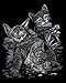 Royal and Langnickel Silver Engraving Art, Tabby Cat and Kittens