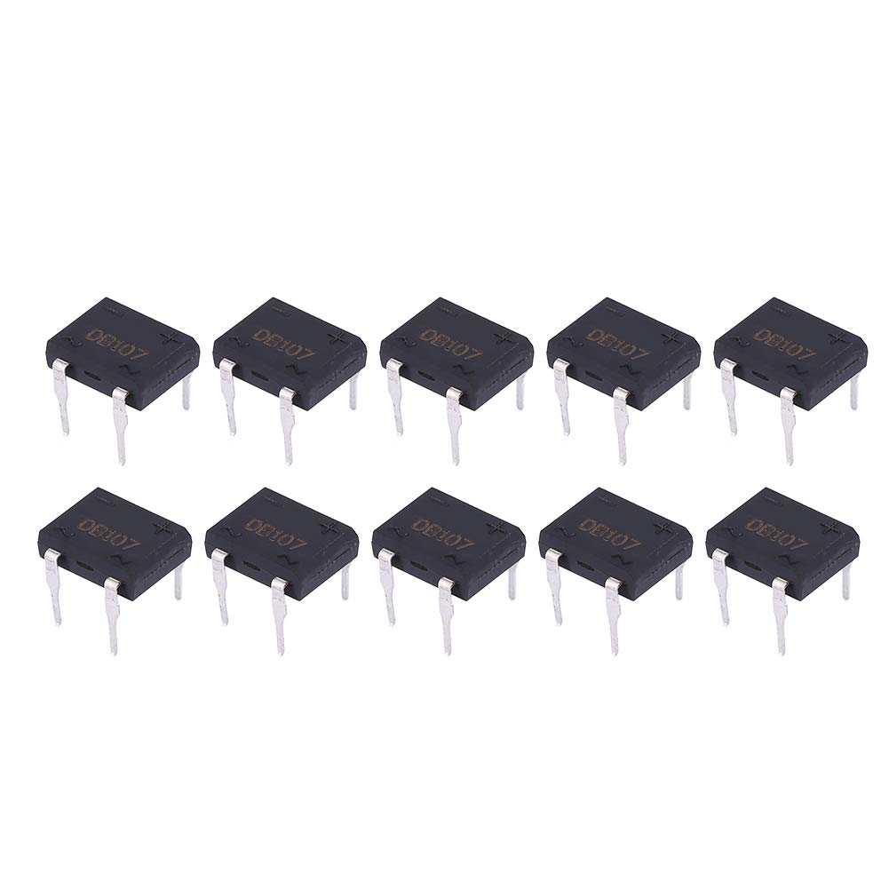 DB107 1A 1000V Bridge Rectifier Bridge Lead Diode Bridge for Household Appliances Industrial Electronic Circuit(10Pcs)