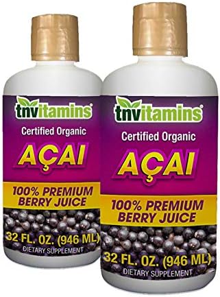 Acai Berry Juice | 100% Certified Organic by TNVitamins 64 oz (2x32)