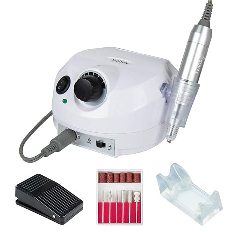 Elektrische Nagelfeile Nagelfräser Maniküre Pediküre Fräser Maniküre Gerät Schleifgerät Nagelstudio Set mit 6 Diamantfräsern 