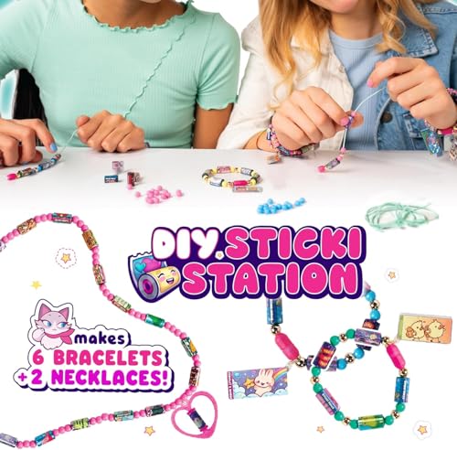 Sticky Rolls Bracelet, Sticker Roll for Girls Ages 5+, Wearable Stickers with Pendant and Bracelet, Creative, Shareable Stickers for Collecting and Sharing Fun (140 PCS)
