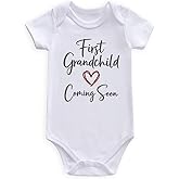 WFHCKT first grandchild coming soon baby pregnancy announcement for grandparents infant Clothes