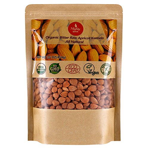 Organic Bitter Apricot Seeds (1LB) 16oz, Organic Bitter Apricot Kernels, Natural Raw USDA Organic Bitter Apricot Seeds, Vegan, Non-GMO, Gluten Free, Great source of Vitamin B17 and B15 Organic Bitter Apricot Seeds (1LB) 16oz, Organic Bitter Apricot Kernels, Natural Raw USDA Organic Bitter Apricot Seeds, Vegan, Non-GMO, Gluten Free, Great source of Vitamin B17 and B15