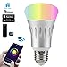 Smart LED Light Bulb, EEEKit E27 Wifi LED Light RGB Daylight Color Changing Bulbs, Smartphone Controlled, Works with Apple HomeKit, Alexa and Google Assistant (2 Pack)