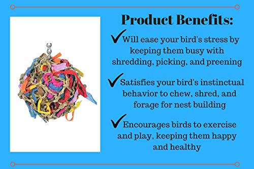 Sweet Feet and Beak Super Shredder Ball - Small 3 inch - Thumbnail 2