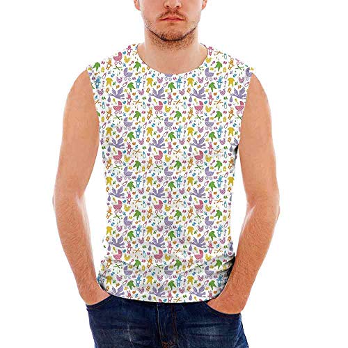 Mens Apparel Mens Triblend Blotter Tank Top Baby,Newborn Sleep Crescent Moon