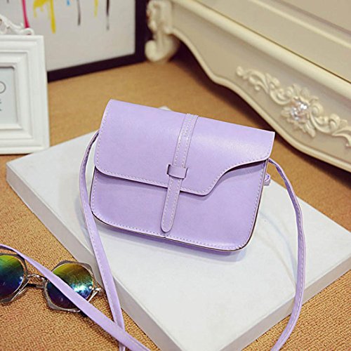 Bokeley Women and Girl Shoulder Bag Faux Leather Satchel Crossbody Tote Handbag,Purple
