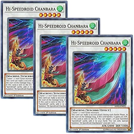 Amazon 3枚セット 遊戯王 英語版 Shva En051 Hi Speedroid Chanbara Hsrチャンバライダー スーパーレア 1st Edition トレカ 通販
