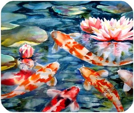 Koi Fish Art Customized Mouse Pad Perfect Personalized Gift