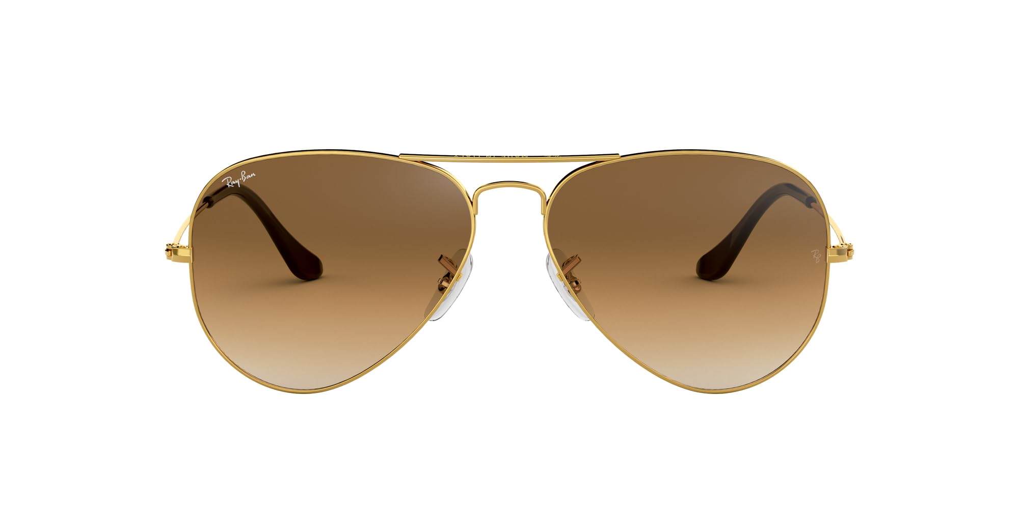 Ray-Ban Unisex Aviator Sunglasses, Gold, 55 mm UK