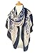 GERINLY Lightweight Paisley Voile Scarf for Women Classic Boho Style Shawl Thin Hair Sleeping Wrap for Gifts (Navy Blue)
