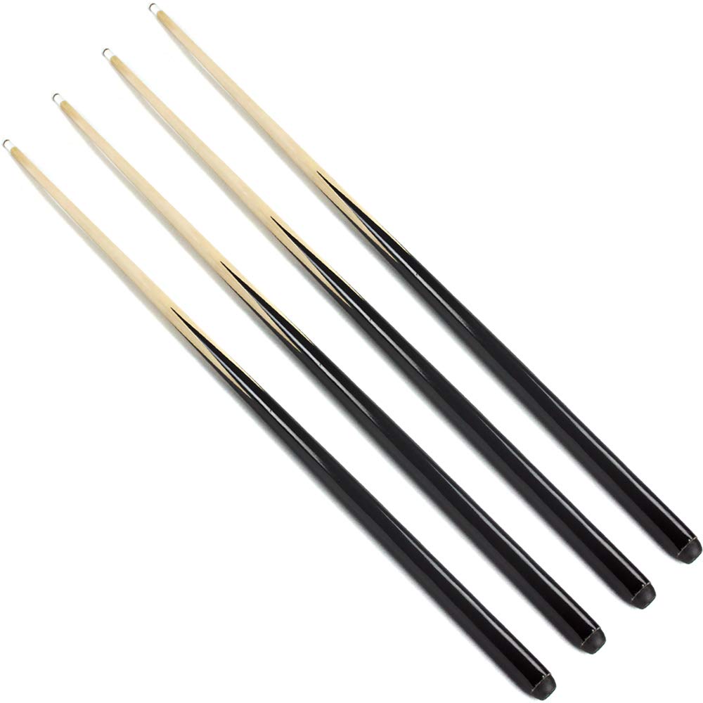 4-Pack Shorty Pool Cues - 36-Inch - Short Wooden Billiards Stick Accessory