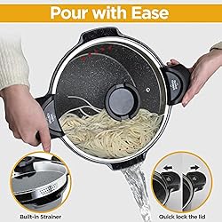 5 Quart Pasta Pot with Strainer Lid, Multipurpose