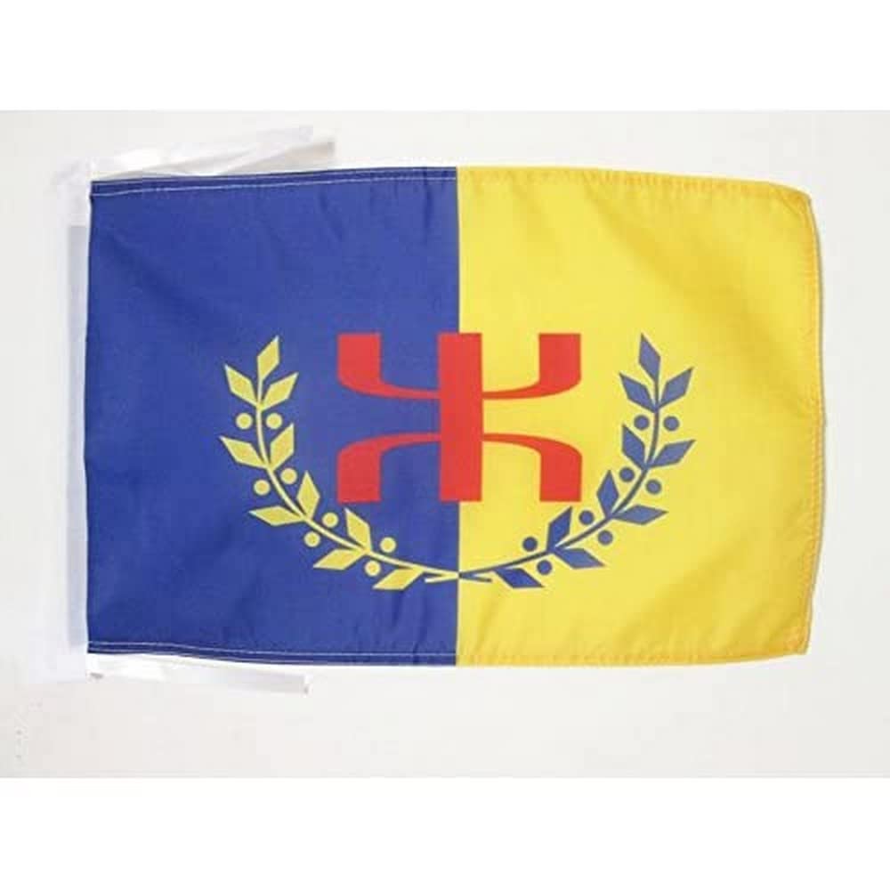 AZ FLAG - Kabylie GPK Flag - 18'' x 12'' - 100% Polyester Berber Kabylia - Algeia Small Banner with Two Cords - Fade Resistant - Vivid Colors - 18x12 in - 45x30 Cm — image 1