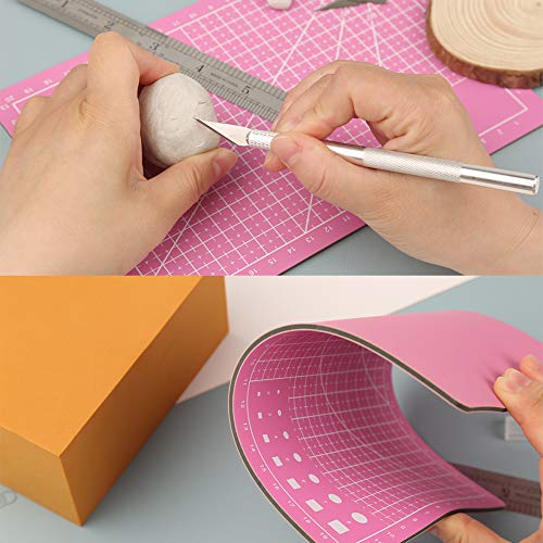 Exacto Knife Kit & A5 Cutting Mat, Precision Carving Craft Hobby Knife Set with 20 Pcs Exacto