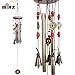 Wind Chimes MIRX Bronze Metal Wind Chimes 4 Tubes 5 Bells Woodstock 60cm Pure Handmade Wind Chimes Outdoor Indoor for Garden and Home, With Magical Ancient Chinese Coins