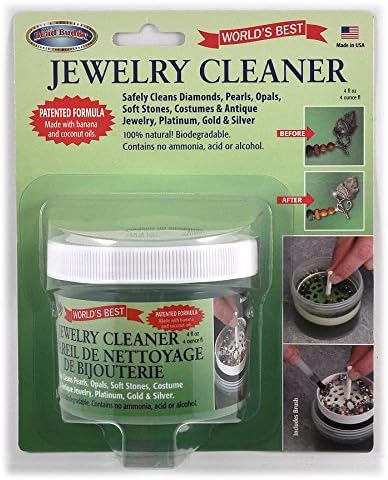 World's Best Jewelry Cleaner by Bead Buddy - Safely Cleans All Stones, Pearls, Opals and Soft Stones - 100% Natural - No Ammonia, Acid or Alcohol