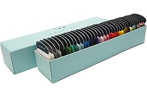 DARUMA Sashiko Thread 100% Cotton Card Type (43.7 yd) x 37 Colors with English Manual and Gift Box, Sewing & Embroidery Value Set (Thin, 37 Colors)