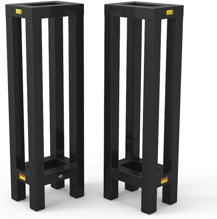 Stands Speaker Bracket Balcony Bold Column Speaker Rack Bar Metal Speaker Bracket Home Floor Bookshelf Wedding Party (Color : Black, Size : 60cm)