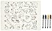 MODERN-TWIST Waterproof, Dishwasher Safe Mark-Mat, Mat & Marker Set, Alphabet Animals