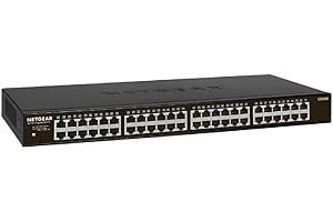 NETGEAR 48-Port Gigabit Ethernet Unmanaged Switch (GS348) - Desktop or Rackmount, Silent Operation