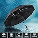 marsboy Windproof Automatic Travel Umbrella, 10 Ribs Auto Open/Close Compact Folding Mini Travel Umbrella,Easy Touch Umbrella with Heavy Duty Slim Lightweight,Fits in Luggage or Handbag
