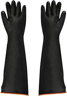 FOCCTS Naturgummilatex Handschuh Industrie Anti Chemische Säure Alkali Gummihandschuhe 55cm