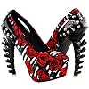 SHOW-STORY-Rock-Butterfly-Stud-Cut-Out-Peep-Toe-Platform-Bone-Heel-PumpsLF80626