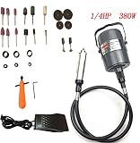 Go2Home Flex Shaft Grinder Carver Rotary Tool Hanging Electric Grinding Machine, Multi-function Tools, Foot Pedal Control, for carving, buffing, drilling, polishing, sanding, cutting, cleaning