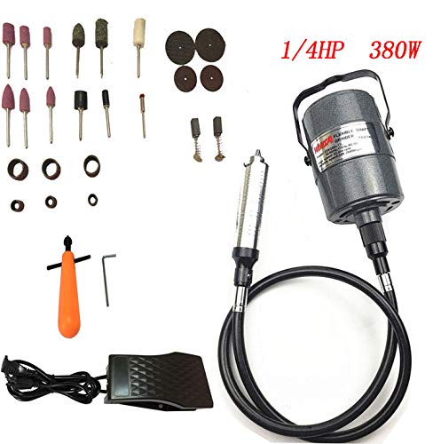 Go2Home Flex Shaft Grinder Carver Rotary Tool Hanging Electric Grinding Machine, Multi-function Tools, Foot Pedal Control, for carving, buffing, drilling, polishing, sanding, cutting, cleaning