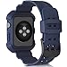 Camyse Compatible Apple Watch Band 42mm Case, Shockproof Rugged Protective Cover with Bands Stainless Steel Clasp for iWatch Apple Watch Series 3, 2, 1 Sport Edition for Men Women Grils Boys - Blue