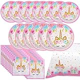 Shelling Home Birthday Party Supplies Including Plates Napkins Tablecover for Birthday Party Serve 16 Guests